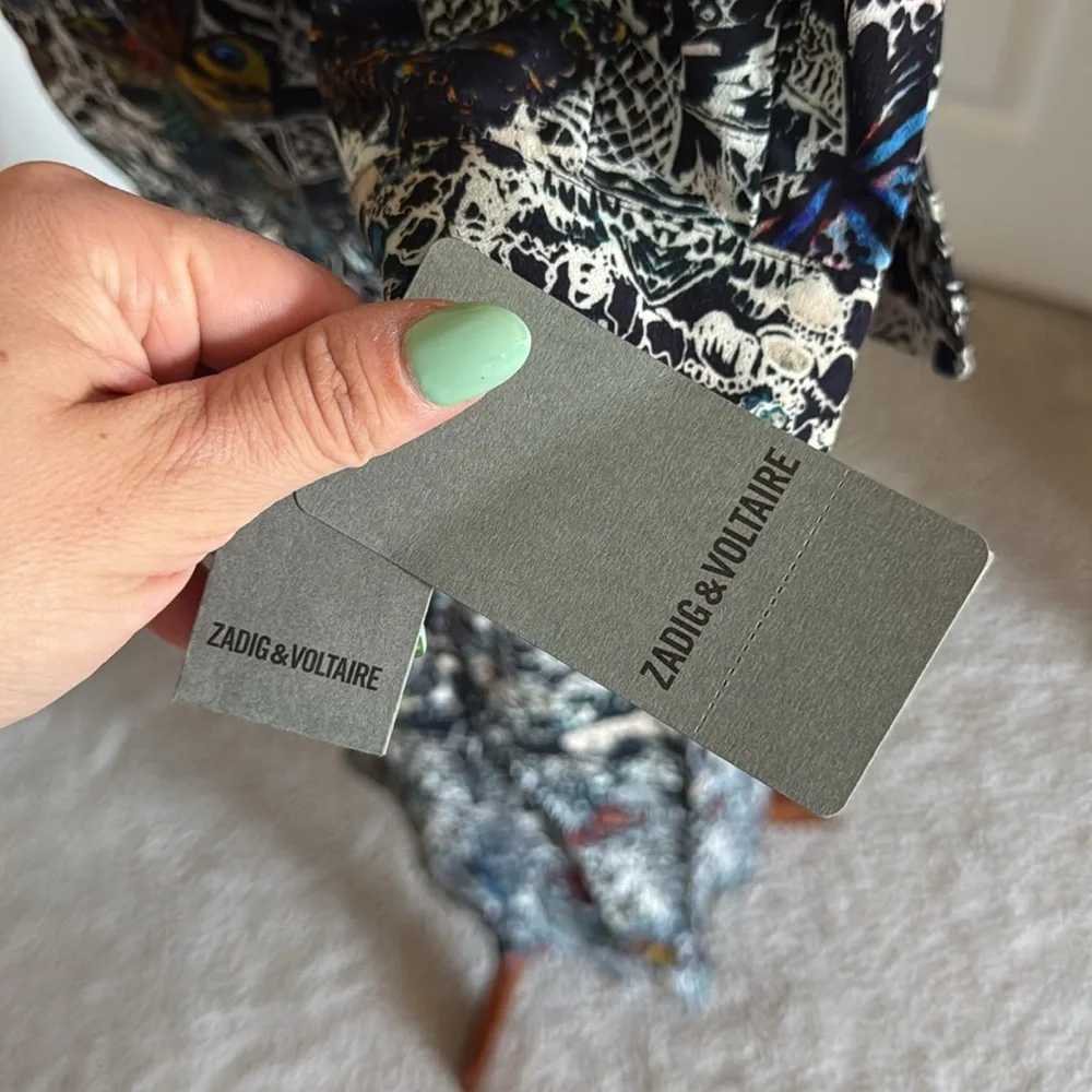 NWT Zadig & Voltaire Rimaz Dress color Encre size medium - Picture 6 of 9